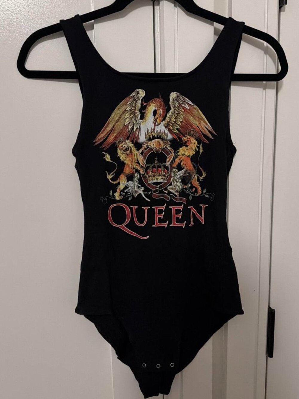 H&M black Queen graphic bodysuit